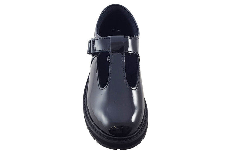 Clarks PragueBrill Y. Black Patent Girls School Shoes