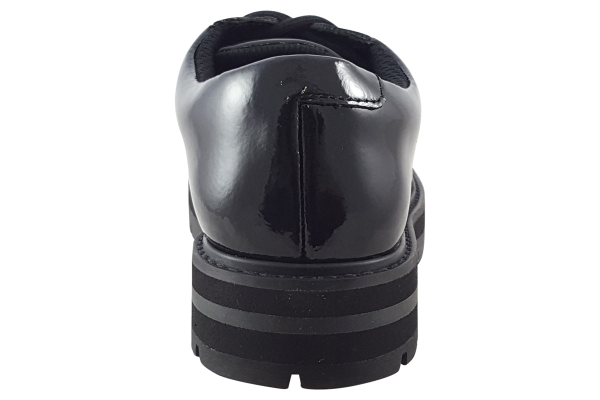 clarks prague lace o black pat girls shoes top