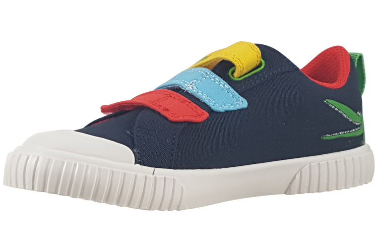 Clarks RDFoxingAceK. Navy Canvas Boys Canvas