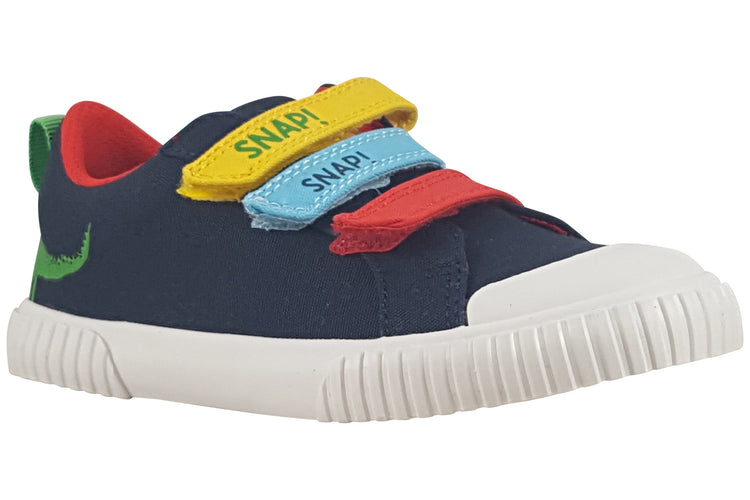 Clarks RDFoxingAceK. Navy Canvas Boys Canvas