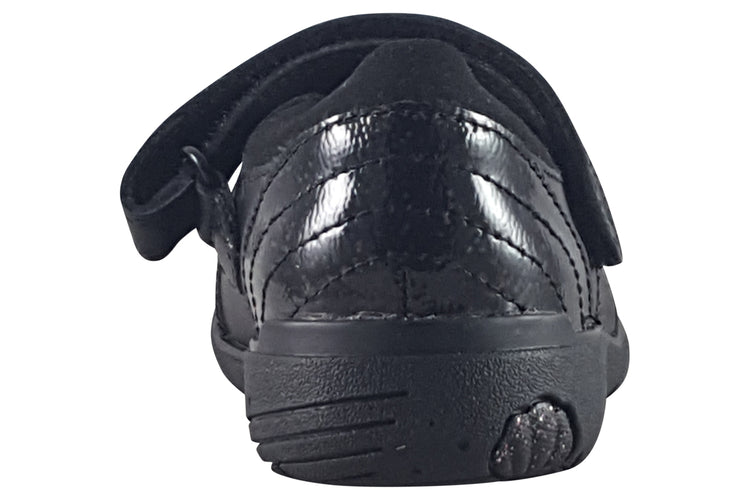 Clarks Relda Spark K. Black Leather Girls School Shoes