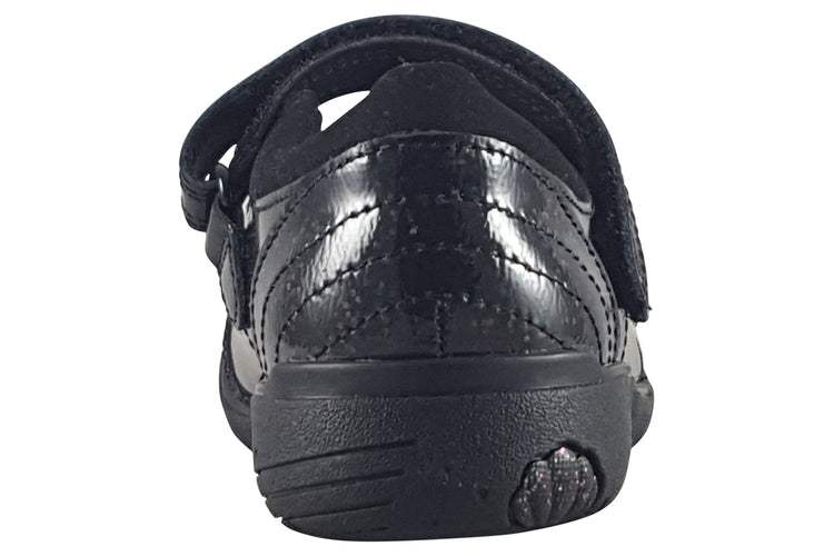 Clarks Relda Spark K. Black Patent Girls School Shoes