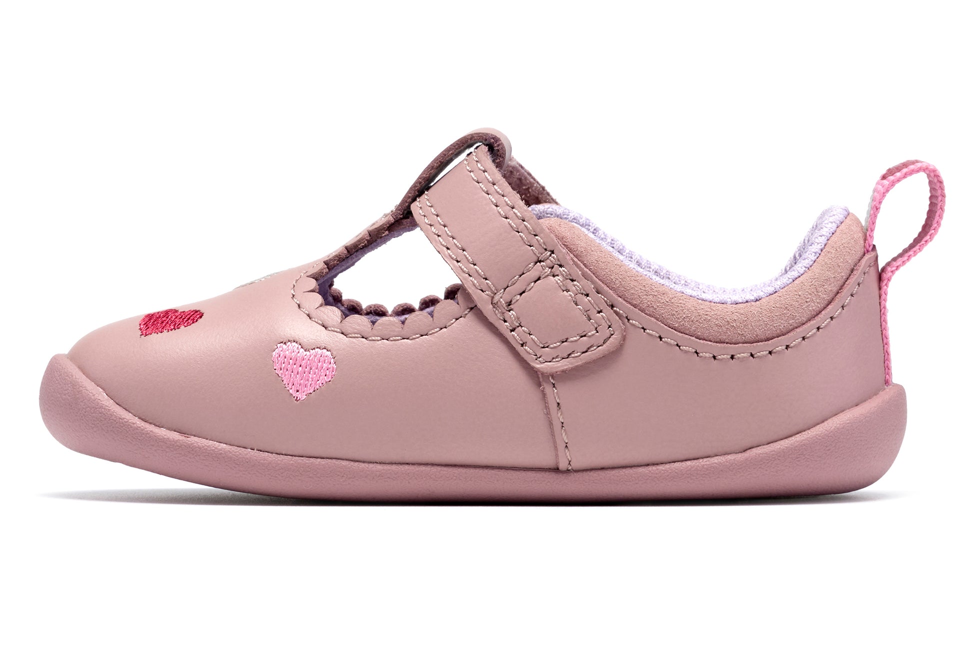 clarks-roamer-heart-t-girls-shoes-dusty-pink-left-flat
