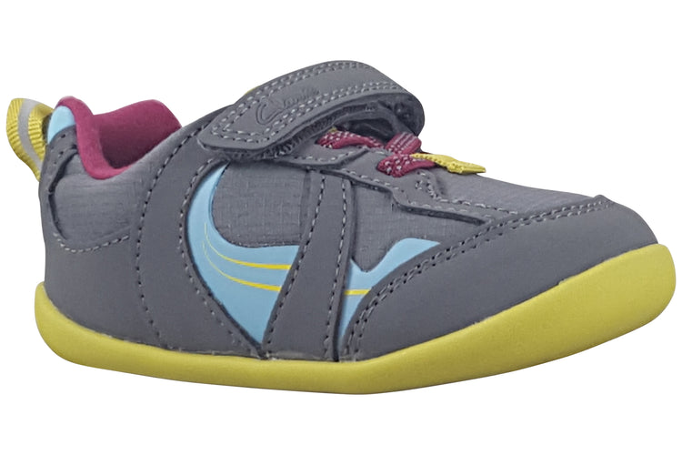 Clarks Roamer Hero T Dark Grey Combi Boys First Shoes