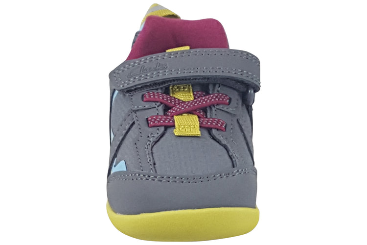 Clarks Roamer Hero T Dark Grey Combi Boys First Shoes