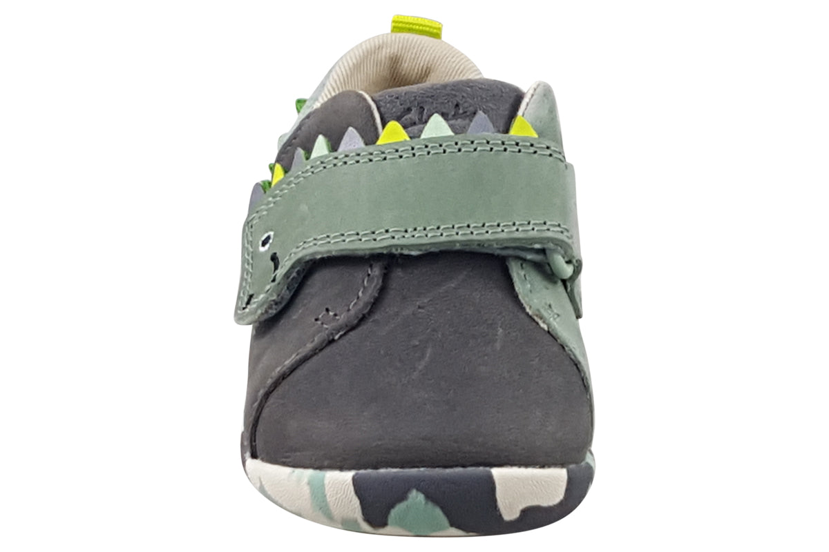 clarks roamerspiney t grey sage boys first shoes top