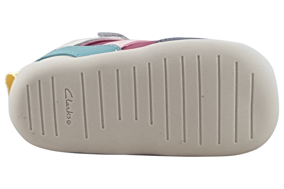 clarks roamersport t pink combi girls first shoes sole