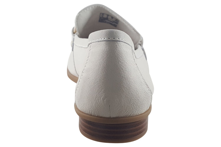 Clarks Sarafyna Iris White Leather Womens Shoes