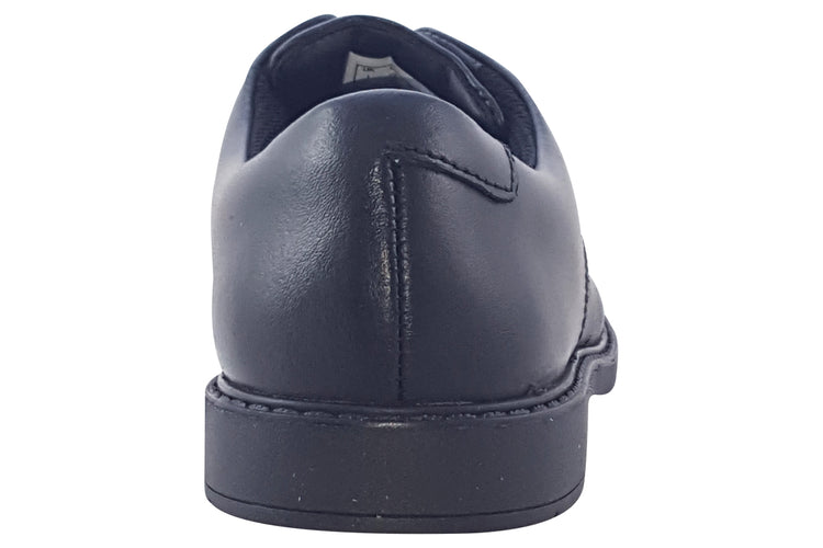 Clarks Scala Loop K Black Leather Boys School Shoes