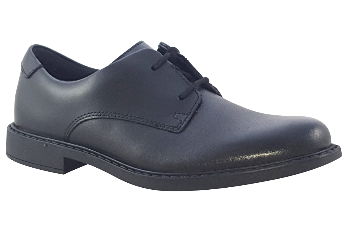 Clarks Scala Loop K Black Leather Boys School Shoes – McConnell Shoes