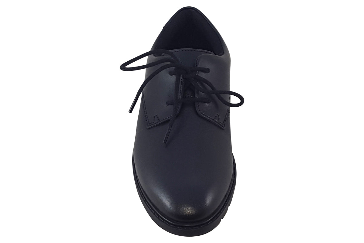 clarks scala loop y black leather girls shoes top