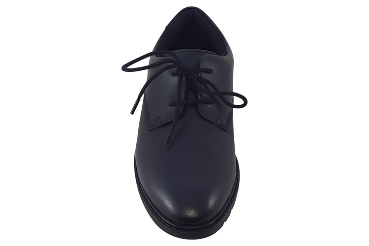 Clarks Scala Loop Y Black Leather Boys School Shoes