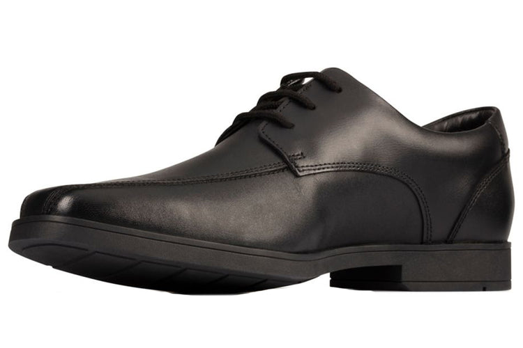 Clarks Scala Step Y Black Leather Boys School Shoes