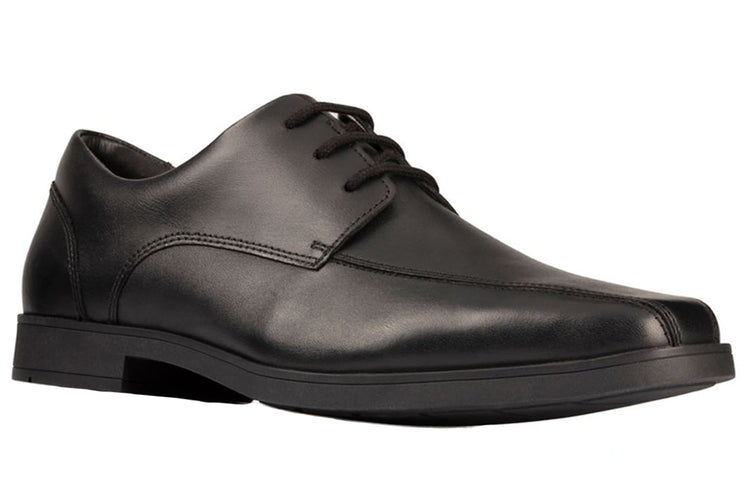 Clarks Scala Step Y Black Leather Boys School Shoes