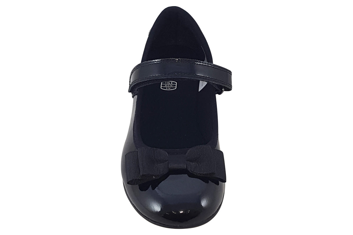 clarks scala tap k black patent girls shoes top
