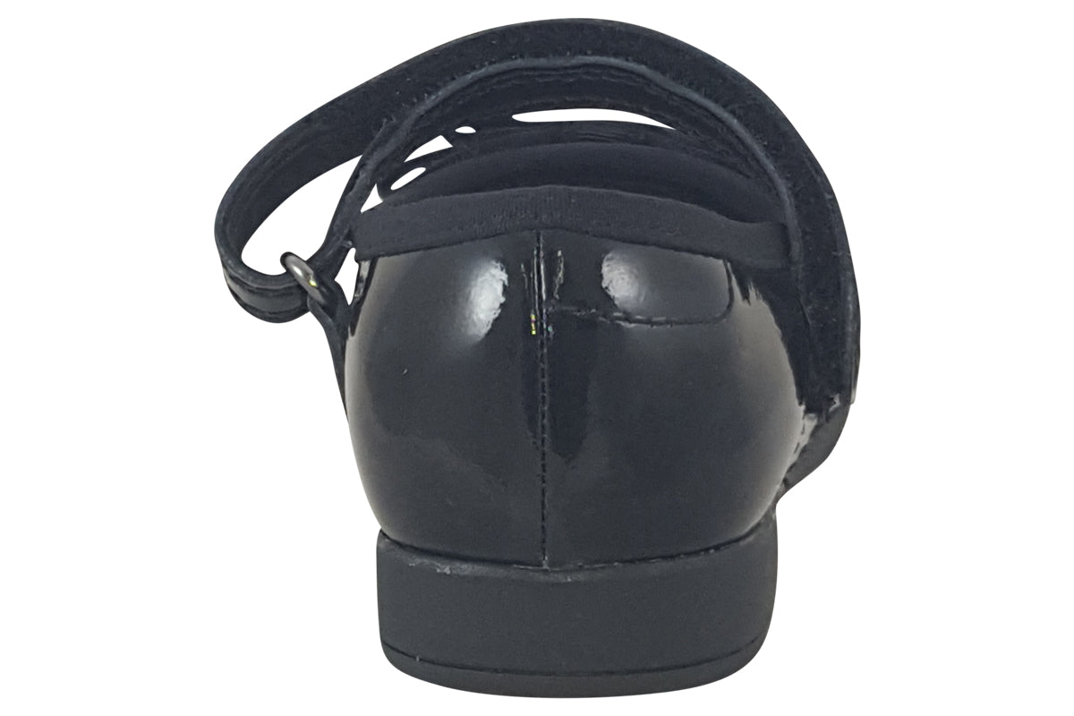 clarks scala tap t black pat girls shoes back