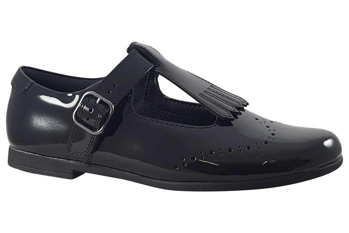 clarks scala teen y black patent girls shoes right