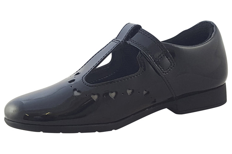 Clarks ScalaDress O. Black Patent Girls School Shoes