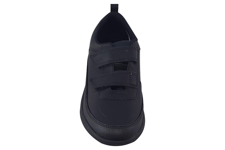 Clarks Scape Flare K Black Leather Boys School Shoes