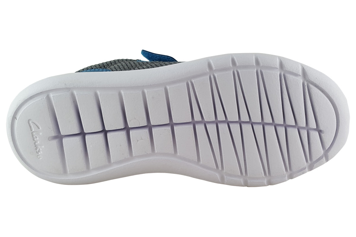 clarks scape flex k blue combi boys sandals sole