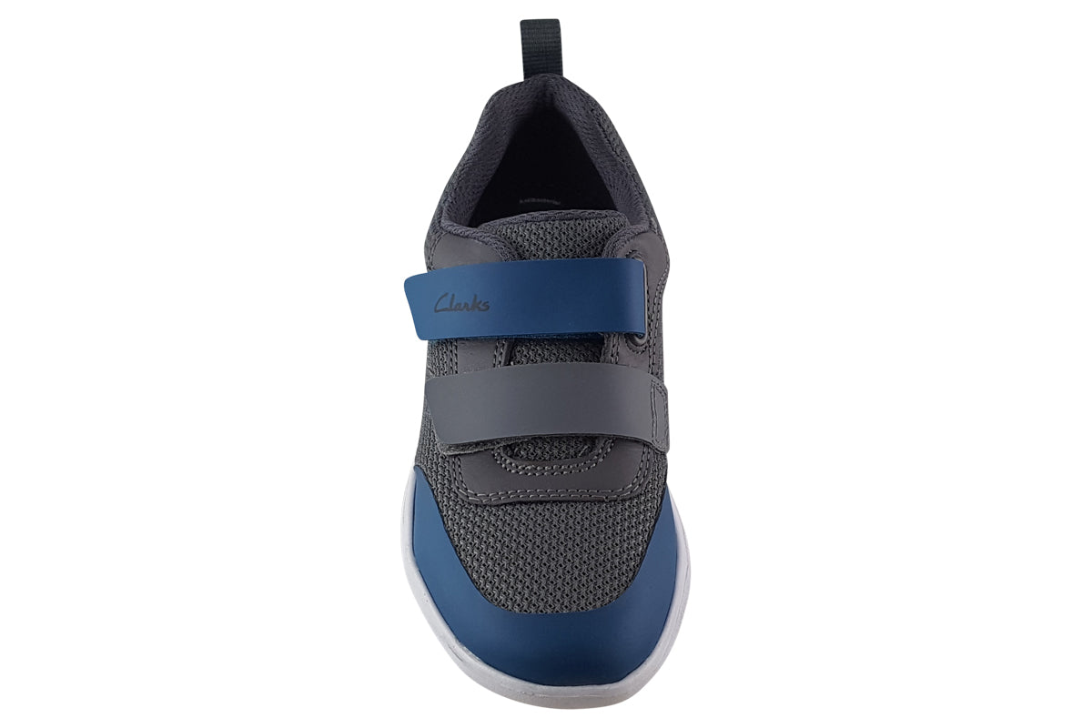 clarks scape flex k blue combi boys sandals top