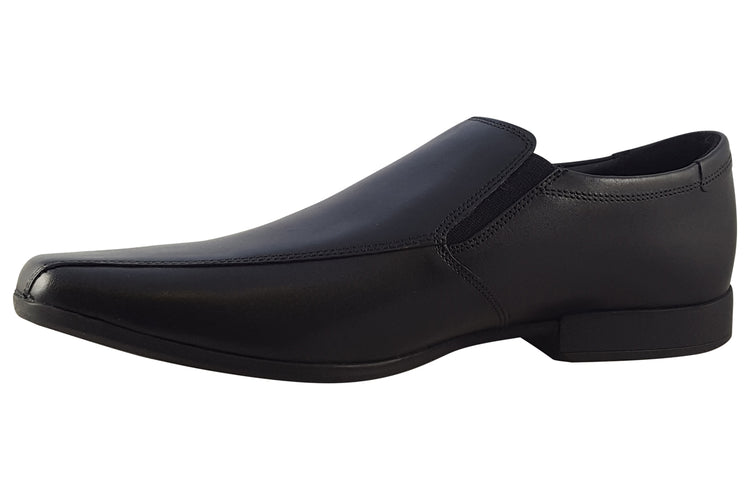 Clarks Sidton Edge Black Leather Mens Shoes