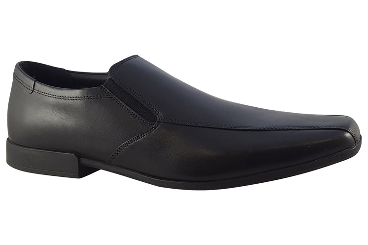 Clarks Sidton Edge Black Leather Mens Shoes