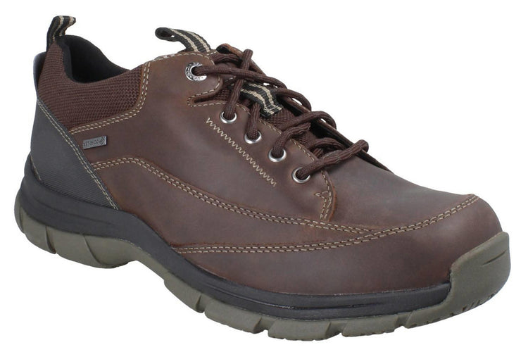 Clarks Spypath Lo GTX Dark Brown Lea Mens Shoes