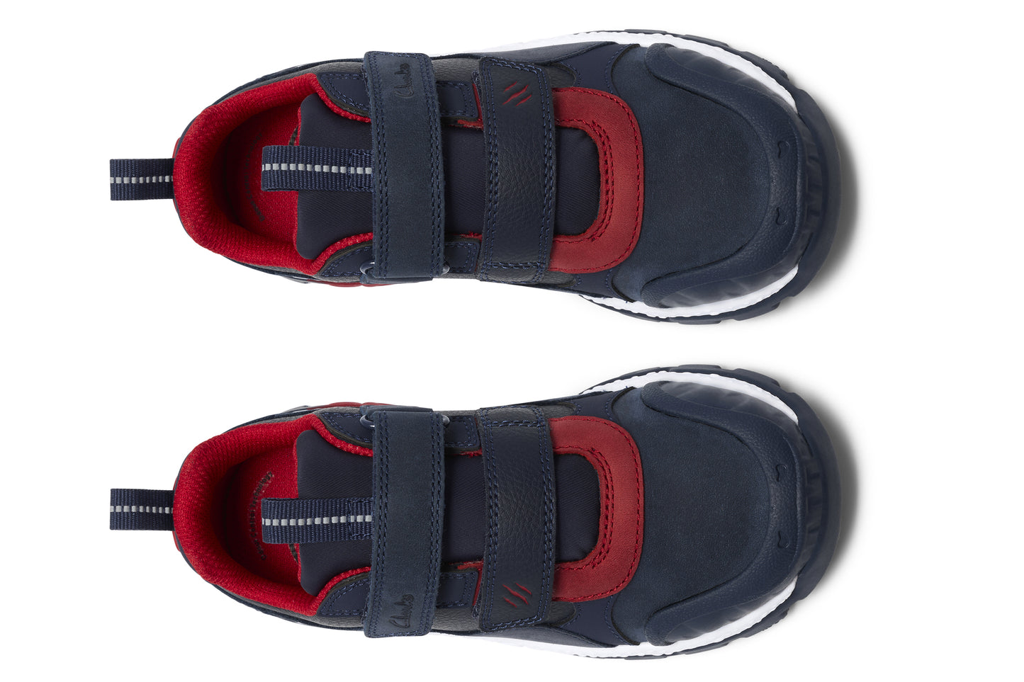 Clarks Steggy2Track K Navy/Red Boys Shoes