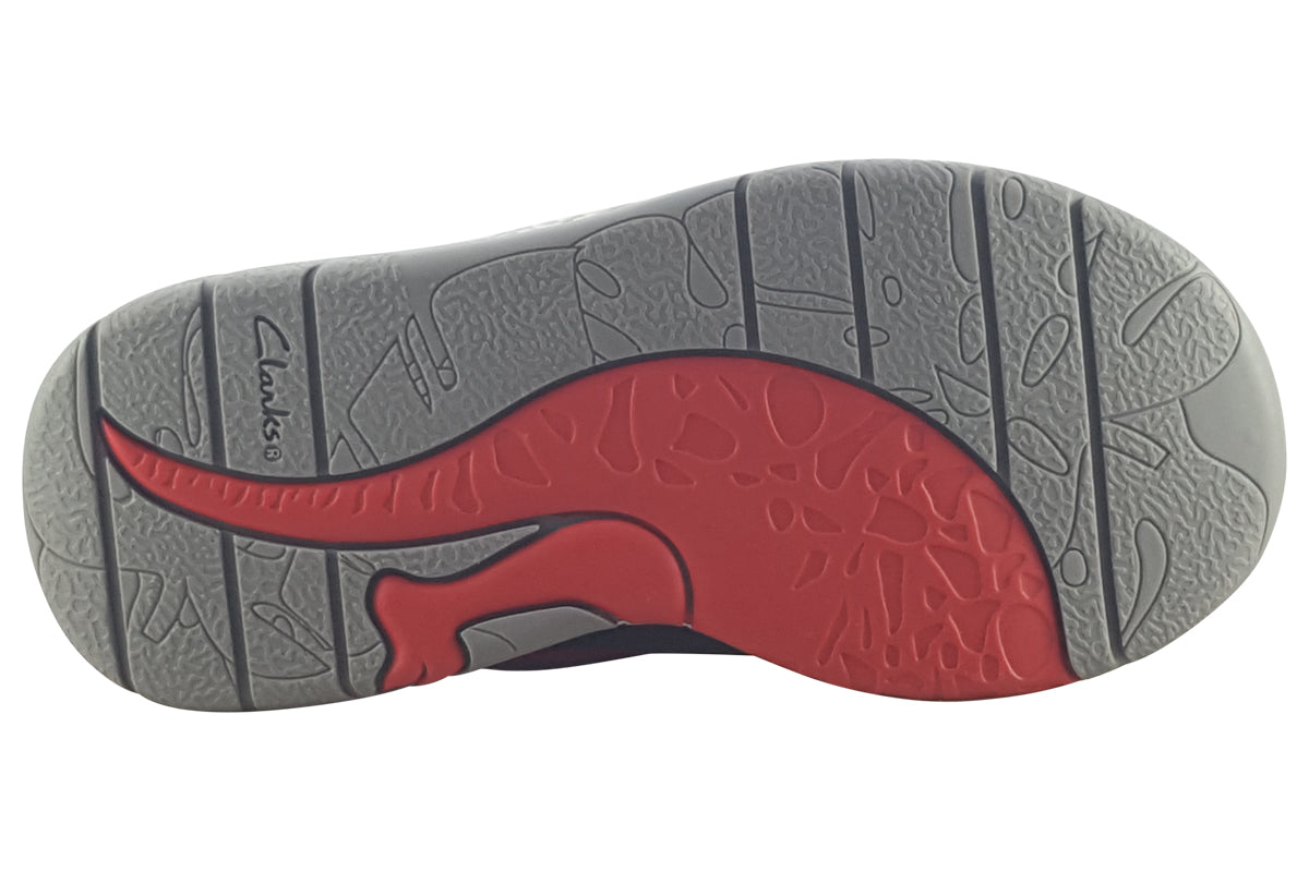 clarks steggy tail k navy boys sandals sole