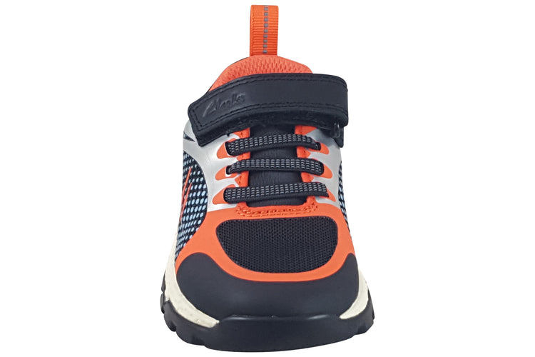 Clarks Steggy2 Fly K Black/Orange Boys Sports