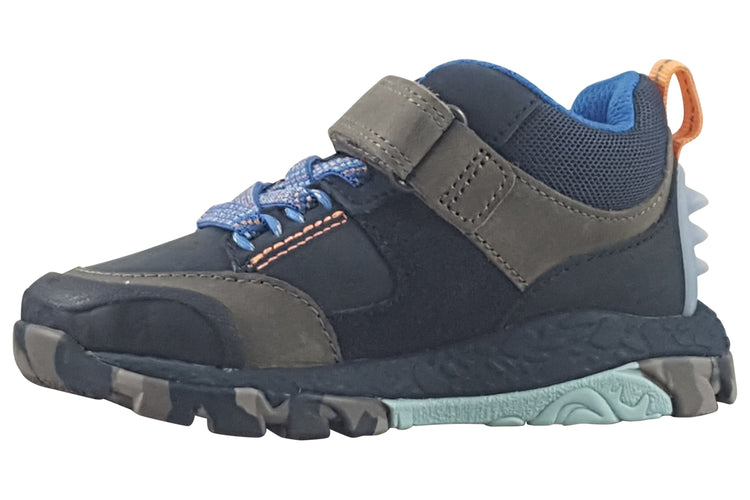Clarks Steggy2 Glow K Navy Combi Boys Boots