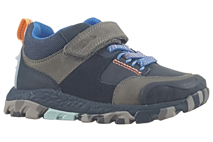 Clarks Steggy2 Glow K Navy Combi Boys Boots