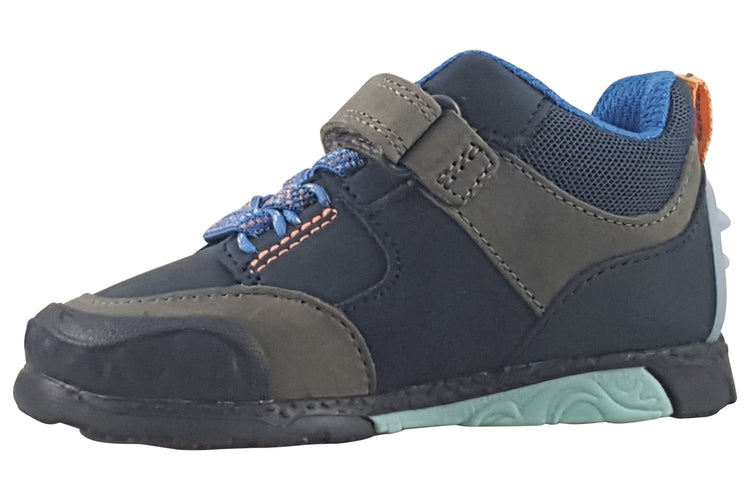 Clarks Steggy2 Glow T Navy Combi Boys Boots