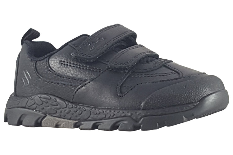 Clarks Steggy2 Pace K Black Leather Boys School Shoes