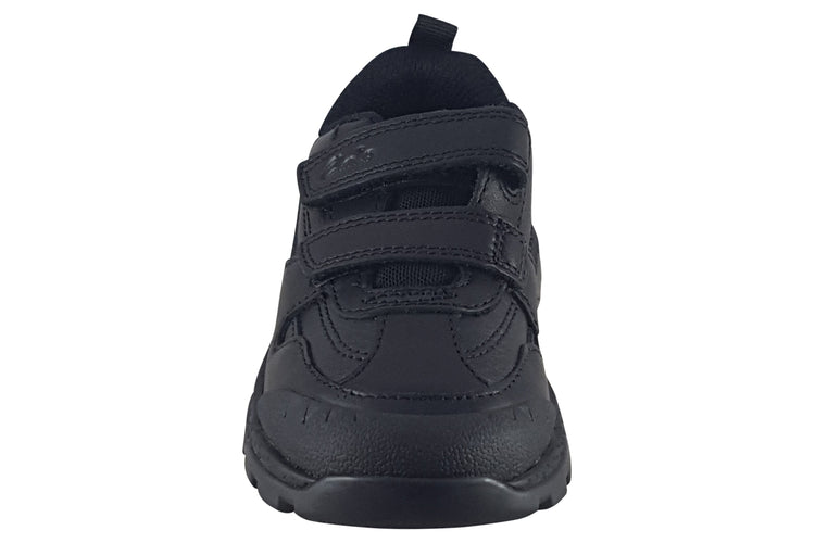 Clarks Steggy2 Pace K Black Leather Boys School Shoes