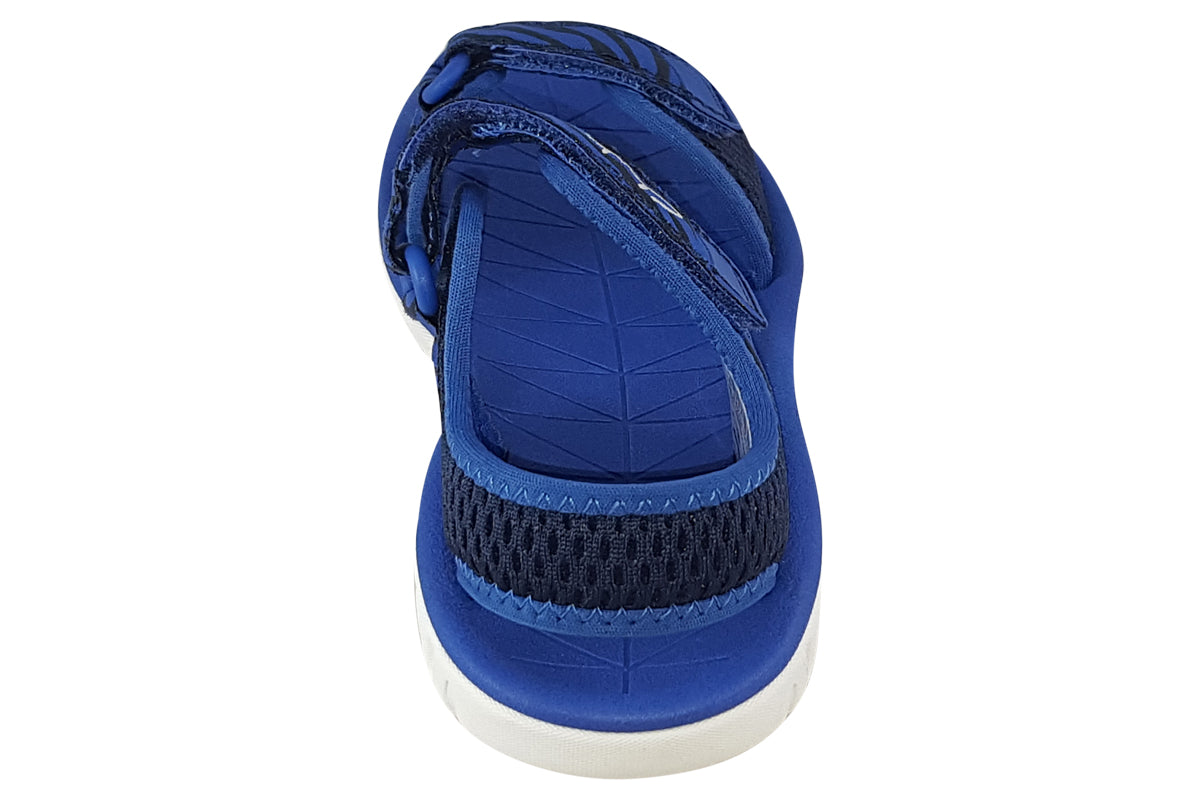 clarks surfing tide k navy combi boys sandals back