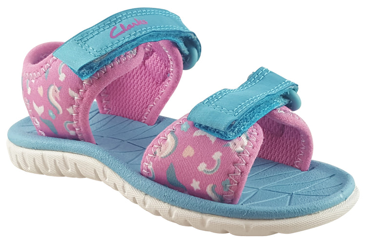 Clarks SurfingTide T. Hot Pink Girls Sandals