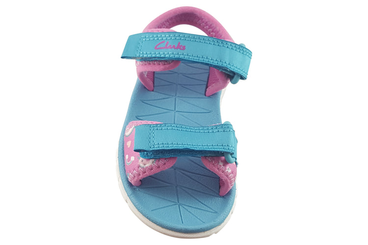 Clarks SurfingTide T. Hot Pink Girls Sandals