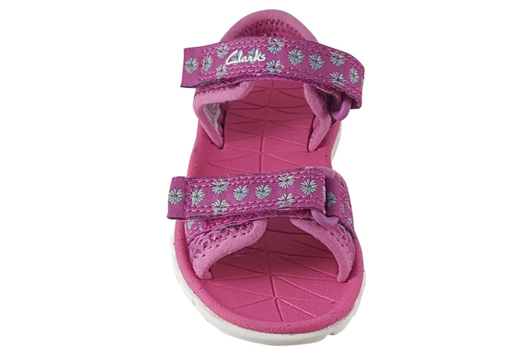 Clarks SurfingTide T.O Hot Pink Girls Sandals