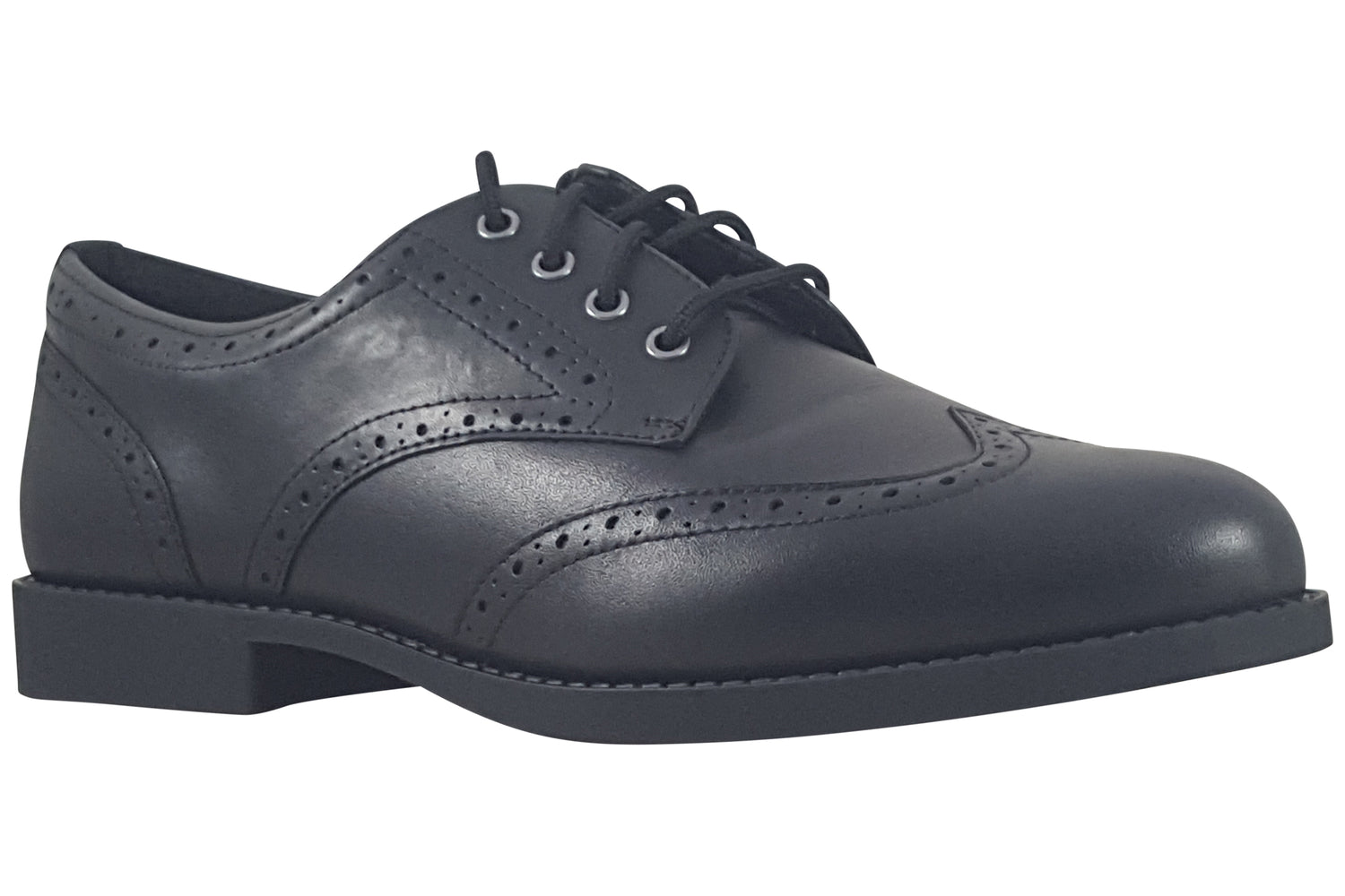 clarks tapa pure y. black leather girls shoes right