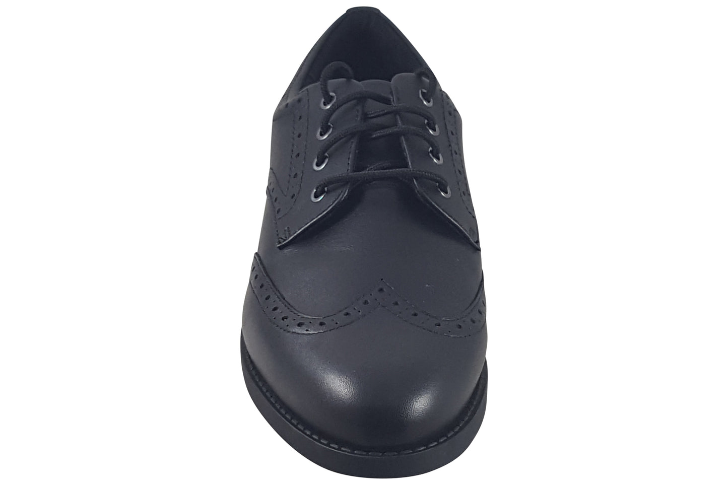 clarks tapa pure y. black leather girls shoes top