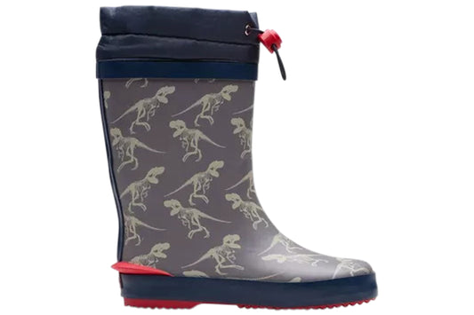 Clarks Tarri Race K Boys Wellingtons Grey Combi