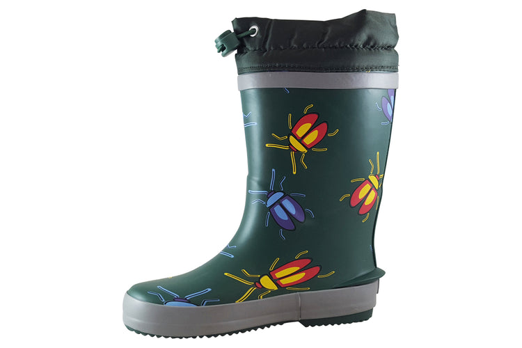 Clarks Tarri Race K Girls Wellingtons Khaki Combi