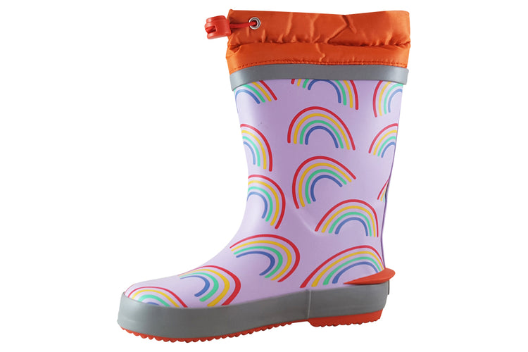 Clarks Tarri Race K Girls Wellingtons Lilac Combi