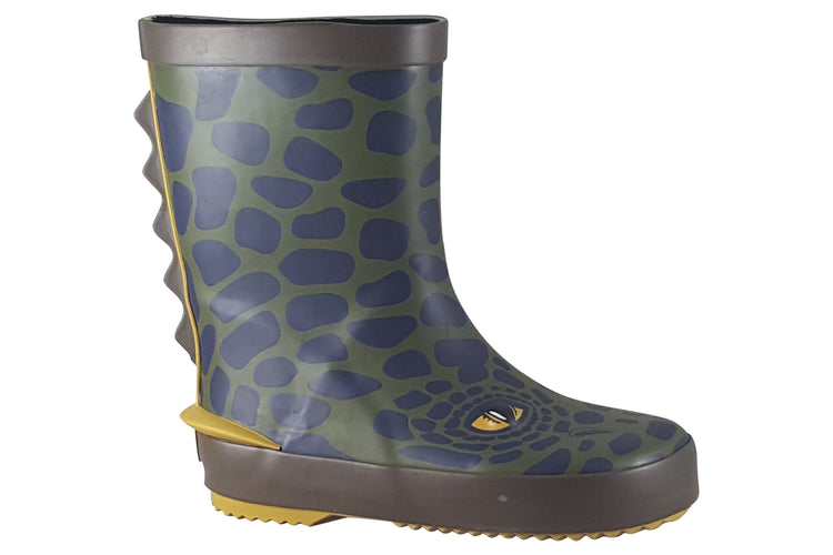 Clarks Tarri Run T Boys Wellingtons Khaki