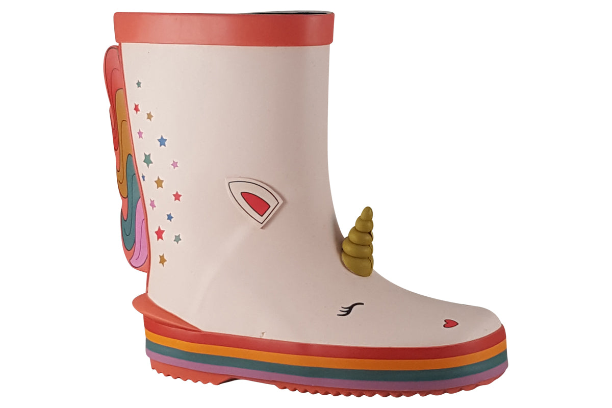 clarks tarri run t pink combi girls wellies right