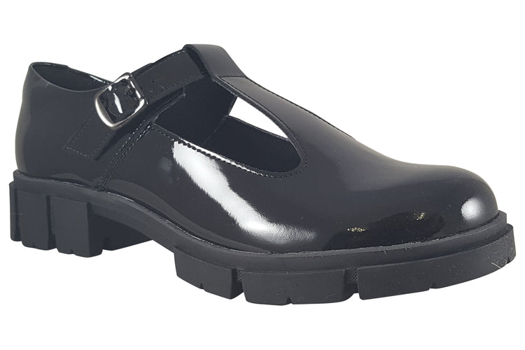 Clarks Teala Bar Black Patent Womens Shoes