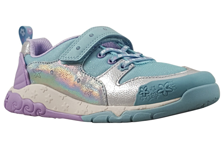 Clarks Tidal Shell K. Light Blue Comb Girls Sports