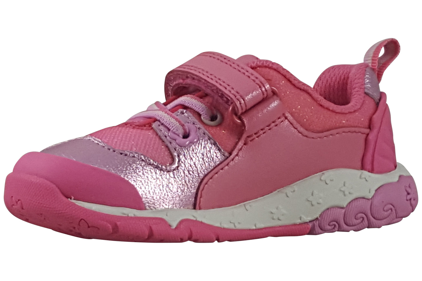 clarks tidal shell t. pink girls trainers left